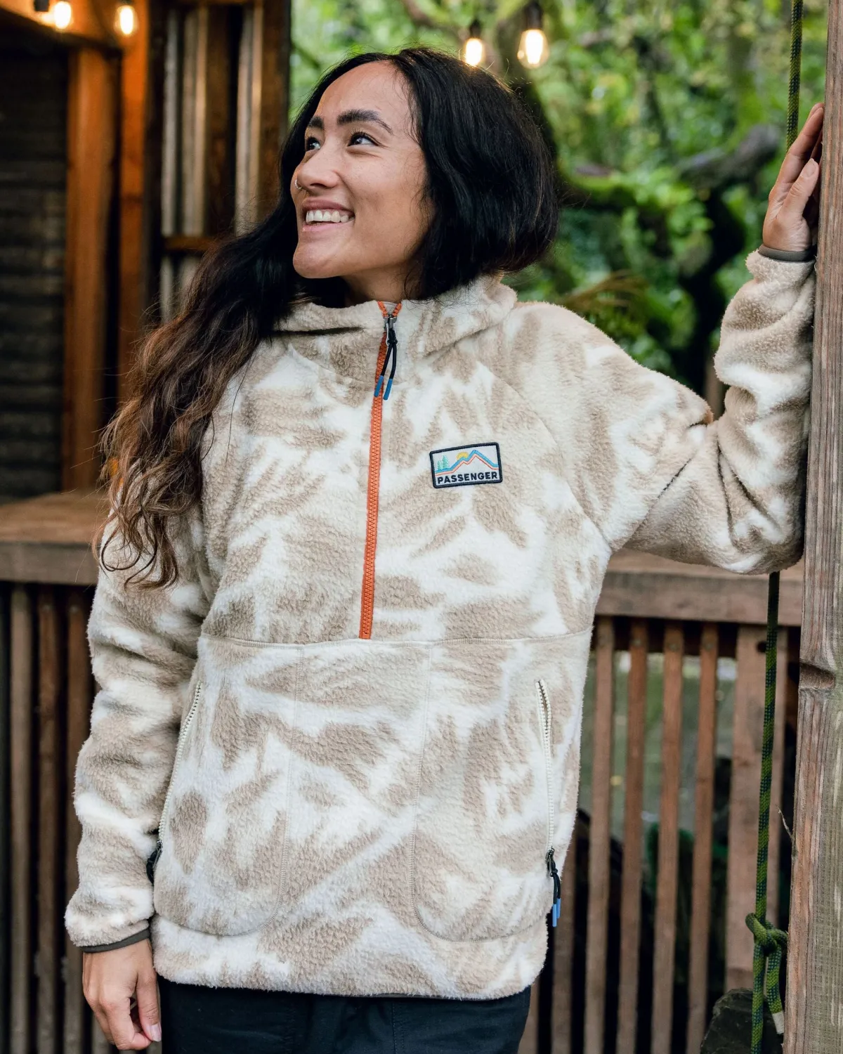 Fleece|Passenger Maine 2.0 Half Zip Recycled Sherpa Fleece - Abstract Mountain Birch AbstractMountainBirch