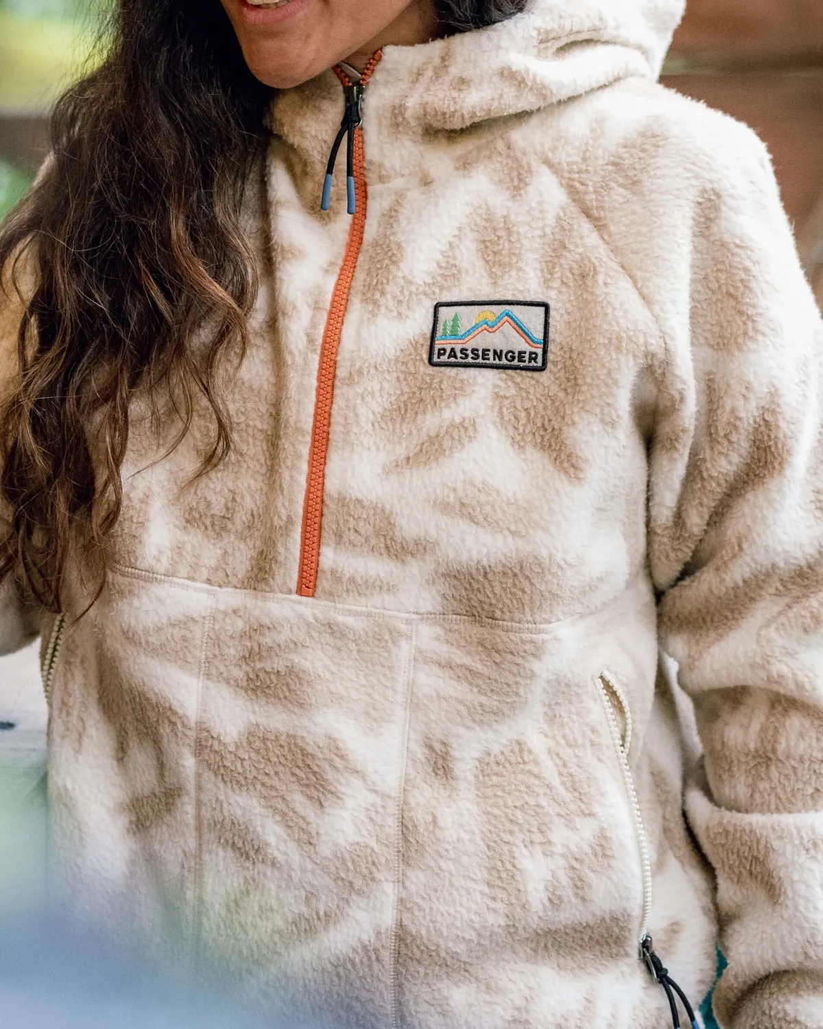 Fleece|Passenger Maine 2.0 Half Zip Recycled Sherpa Fleece - Abstract Mountain Birch AbstractMountainBirch