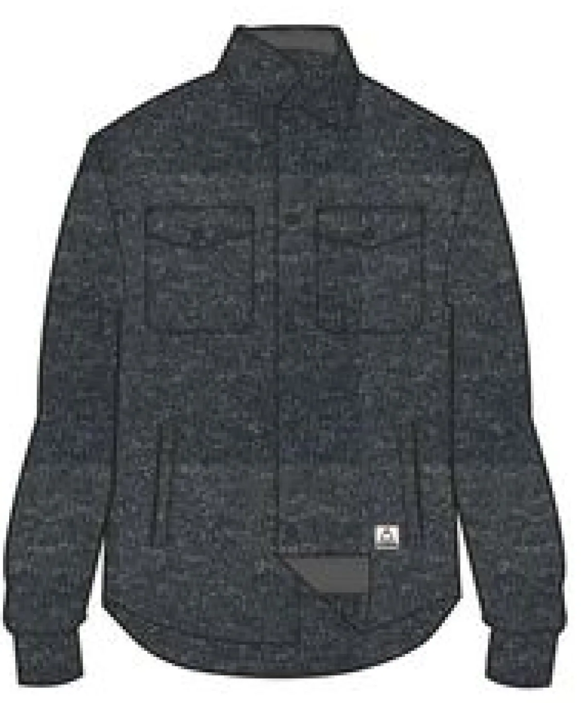 Shirts|Shirts|Passenger Maple Recycled Polar Fleece Long Sleeve Shirt - Navy Marl NavyMarl