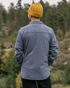Shirts|Shirts|Passenger Maple Recycled Polar Fleece Long Sleeve Shirt - Navy Marl NavyMarl