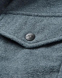 Shirts|Shirts|Passenger Maple Recycled Polar Fleece Long Sleeve Shirt - Navy Marl NavyMarl