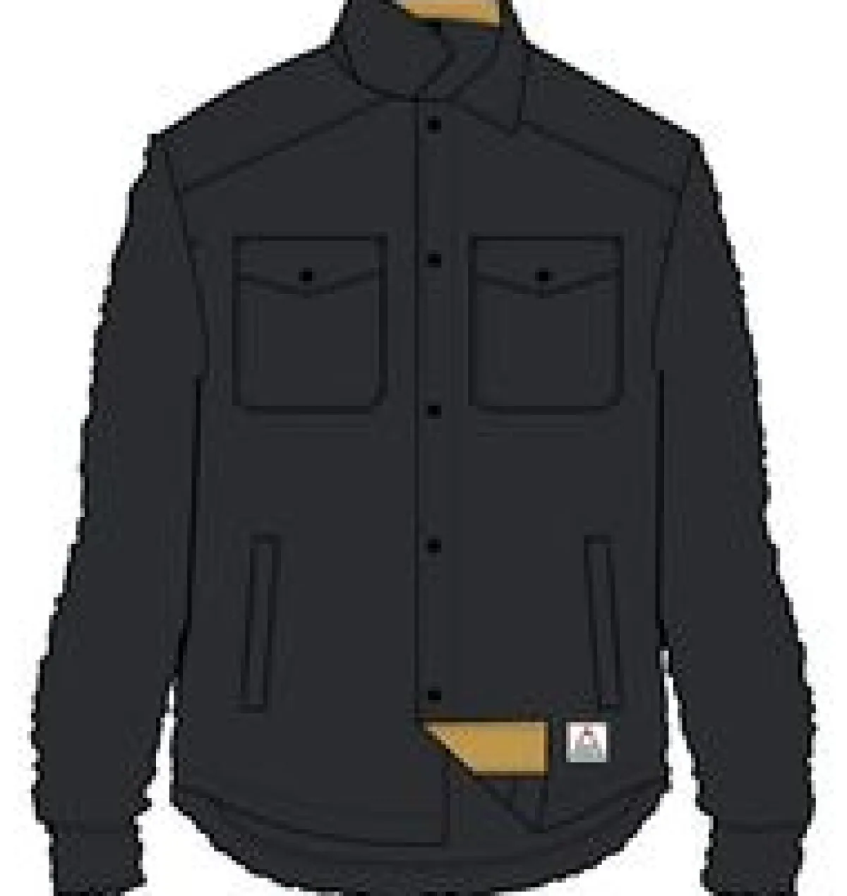 Shirts|Shirts|Passenger Maple Recycled Polar Fleece Long Sleeve Shirt - Black