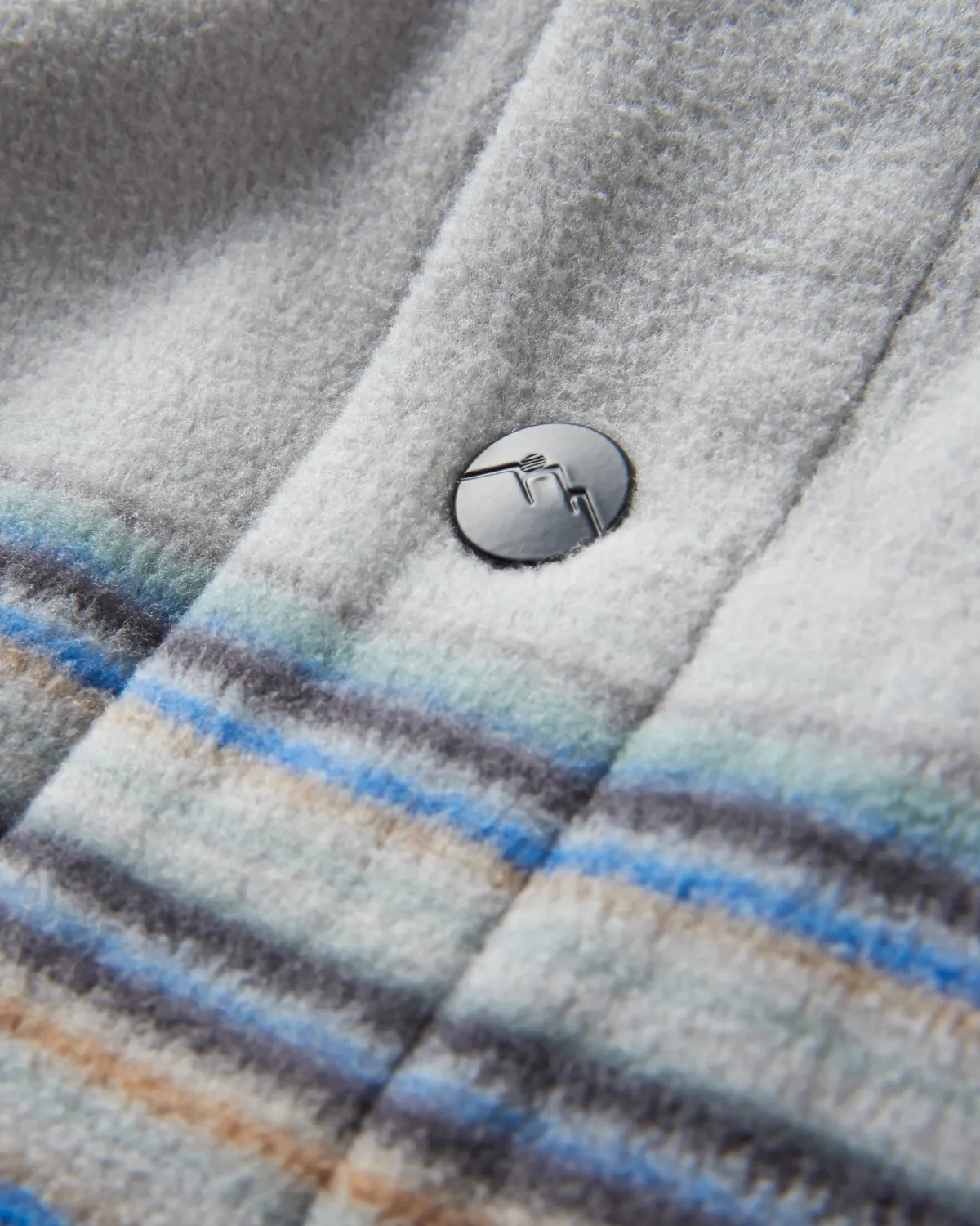Fleece|Fleece|Passenger Maple Recycled Polar Fleece Long Sleeve Shirt - Steel Grey Stripe SteelGreyStripe