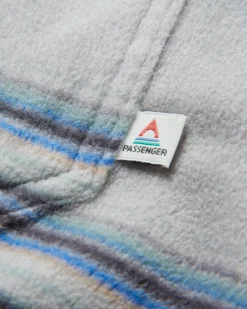 Fleece|Fleece|Passenger Maple Recycled Polar Fleece Long Sleeve Shirt - Steel Grey Stripe SteelGreyStripe