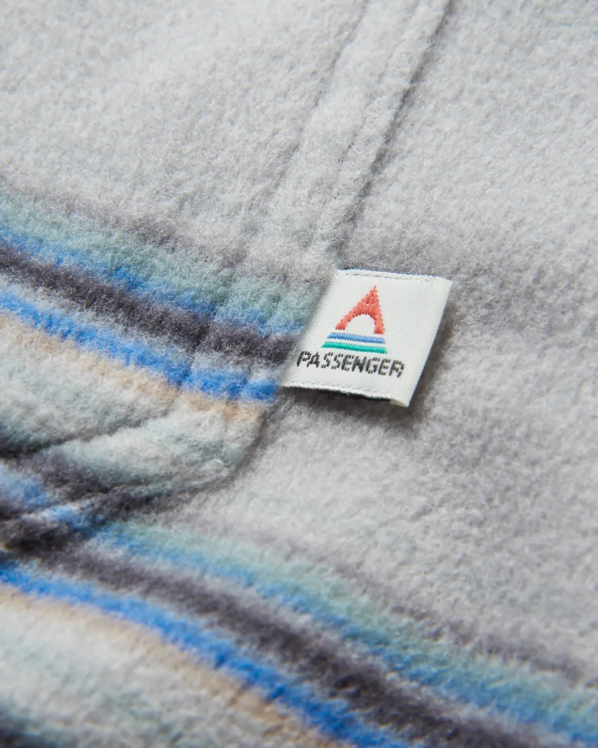 Fleece|Fleece|Passenger Maple Recycled Polar Fleece Long Sleeve Shirt - Steel Grey Stripe SteelGreyStripe