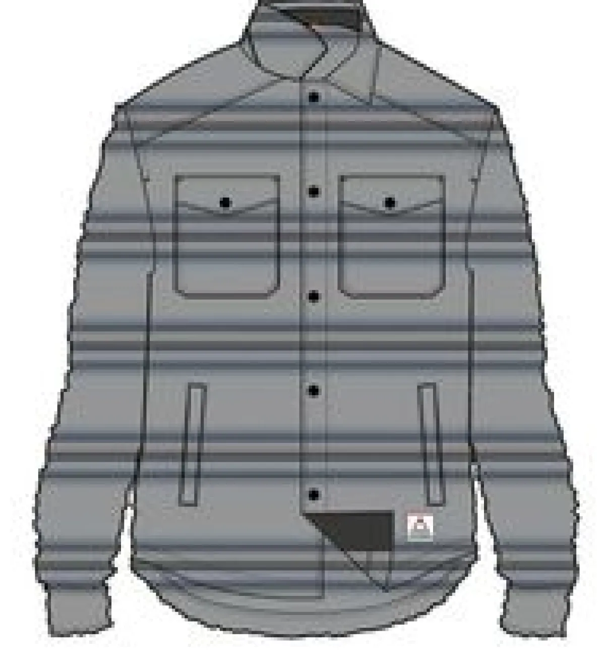 Fleece|Fleece|Passenger Maple Recycled Polar Fleece Long Sleeve Shirt - Steel Grey Stripe SteelGreyStripe