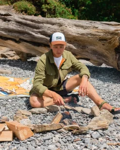 Shirts|Passenger Maple Recycled Polar Fleece Shirt - Khaki Green KhakiGreen