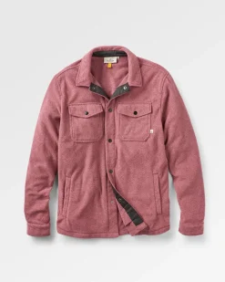 Shirts|Fleece|Passenger Maple Recycled Polar Fleece Long Sleeve Shirt - Wine Marl WineMarl