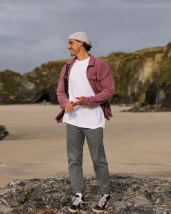 Shirts|Fleece|Passenger Maple Recycled Polar Fleece Long Sleeve Shirt - Wine Marl WineMarl