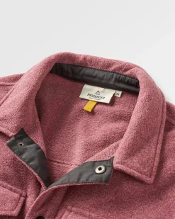 Shirts|Fleece|Passenger Maple Recycled Polar Fleece Long Sleeve Shirt - Wine Marl WineMarl