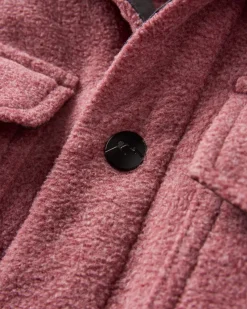 Shirts|Fleece|Passenger Maple Recycled Polar Fleece Long Sleeve Shirt - Wine Marl WineMarl