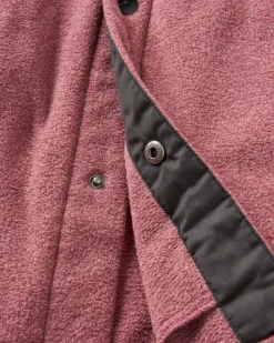 Shirts|Fleece|Passenger Maple Recycled Polar Fleece Long Sleeve Shirt - Wine Marl WineMarl