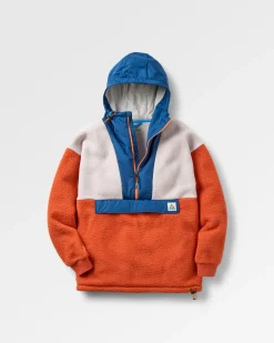 Fleece|Fleece|Passenger Maren Half Zip Recycled Sherpa Fleece - Burnt Orange BurntOrange