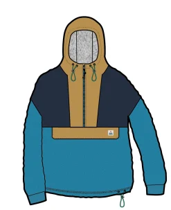 Fleece|Fleece|Passenger Maren Half Zip Recycled Sherpa Fleece - Bluejay