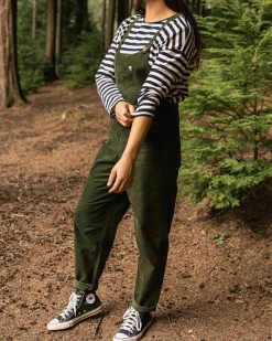 Pants|Overalls & Pants|Passenger Meadows Organic Cotton Corduroy Overalls - Fir Tree FirTree
