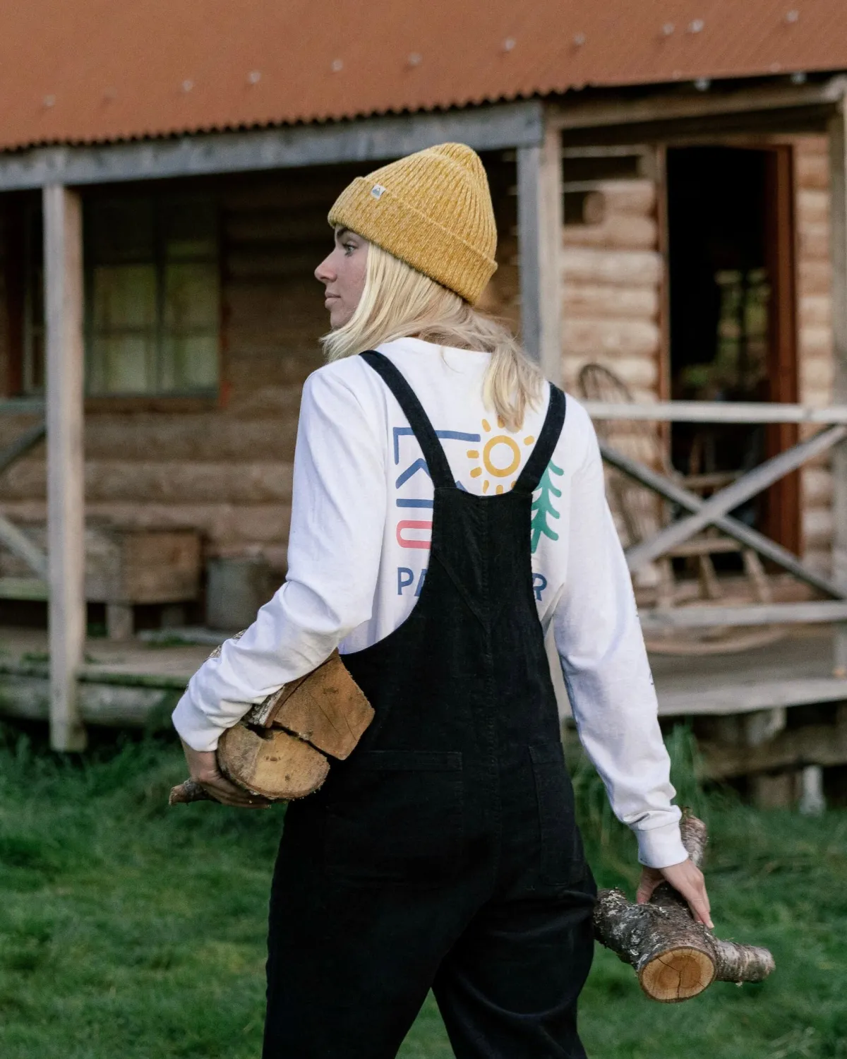 Pants|Overalls & Pants|Passenger Meadows Organic Cotton Cord Overalls - Black