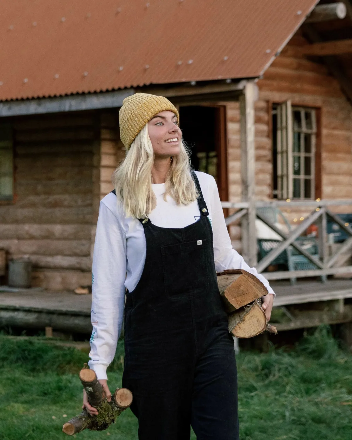 Pants|Overalls & Pants|Passenger Meadows Organic Cotton Cord Overalls - Black