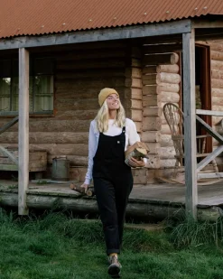 Pants|Overalls & Pants|Passenger Meadows Organic Cotton Cord Overalls - Black