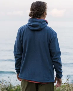 Hoodies|Outdoor Active|Passenger Men's Pinegrove Recycled Polartec Fleece Hoodie - Dark Denim Marl DarkDenimMarl