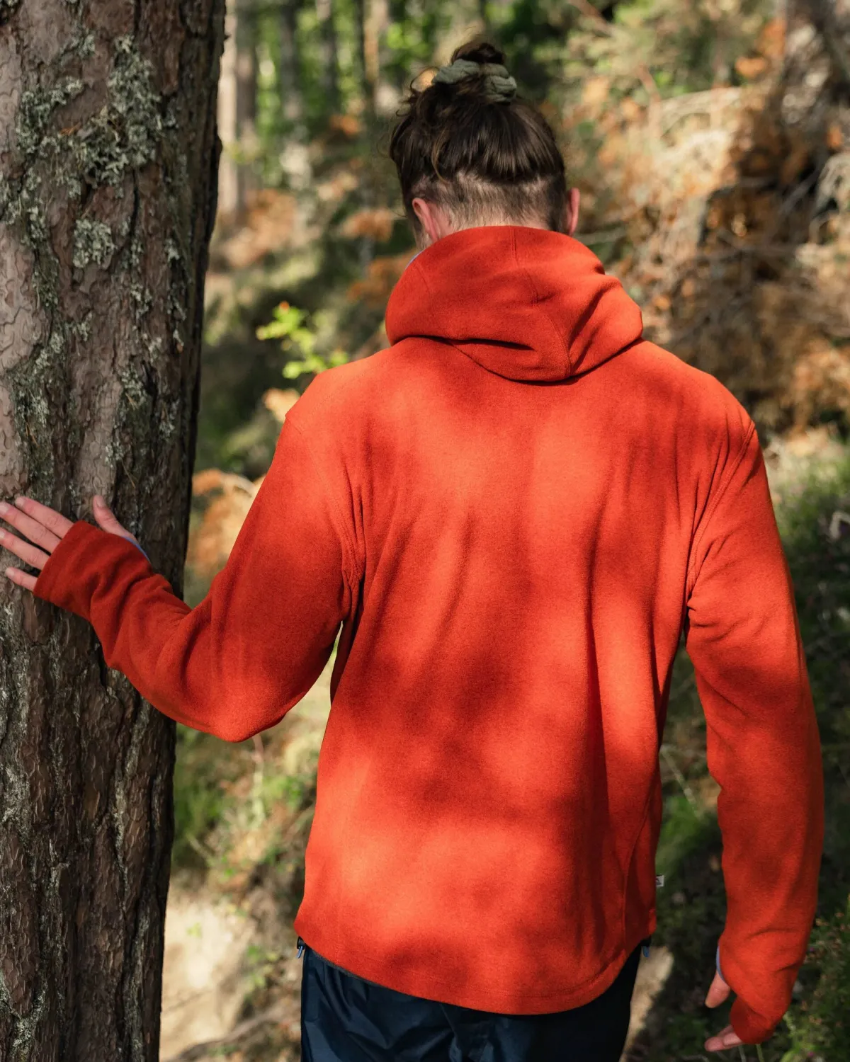 Hoodies|Tops|Passenger Men's Pinegrove Recycled Polartec Fleece Hoodie - Red Ochre RedOchre