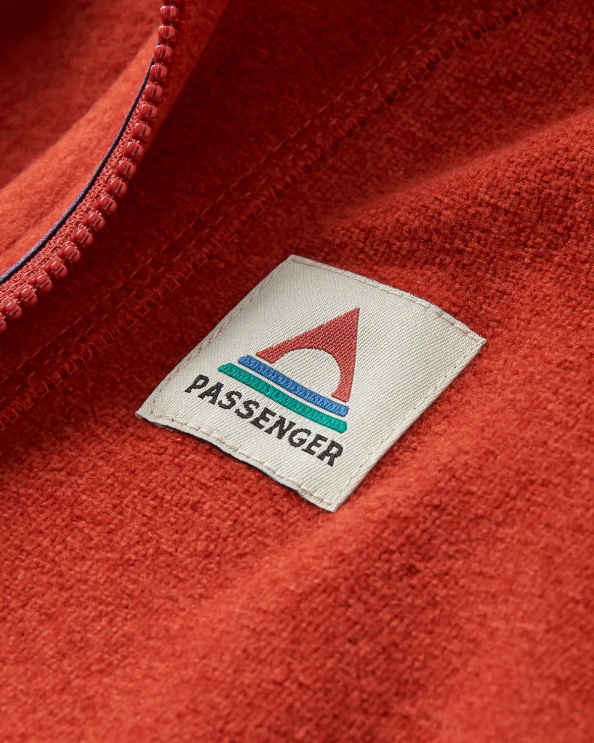 Hoodies|Tops|Passenger Men's Pinegrove Recycled Polartec Fleece Hoodie - Red Ochre RedOchre