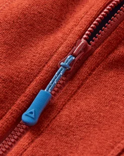 Hoodies|Tops|Passenger Men's Pinegrove Recycled Polartec Fleece Hoodie - Red Ochre RedOchre