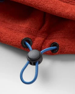 Hoodies|Tops|Passenger Men's Pinegrove Recycled Polartec Fleece Hoodie - Red Ochre RedOchre
