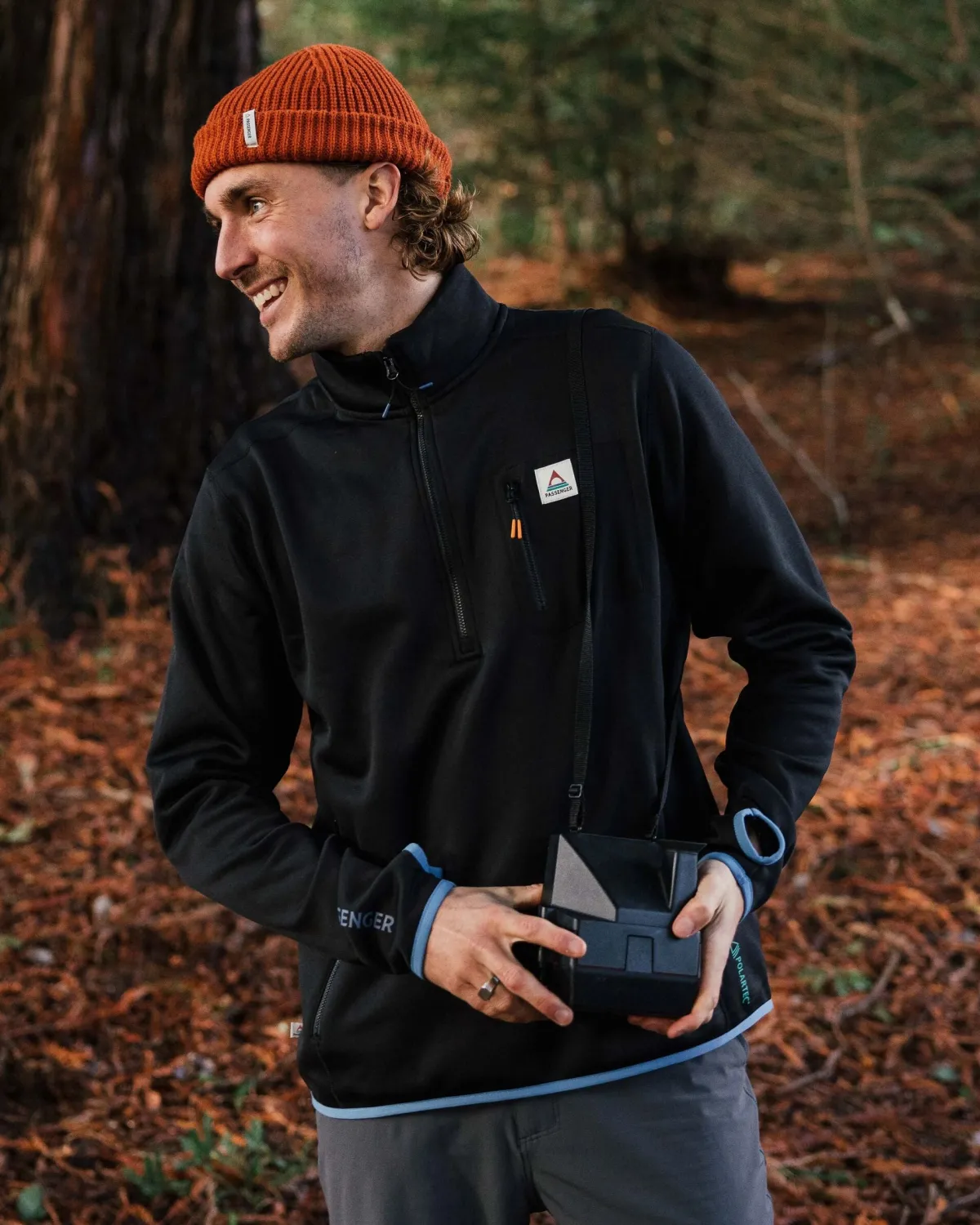 Fleece|Outdoor Active|Passenger Men's Solitude Recycled Polartec® Fleece Pullover - Black