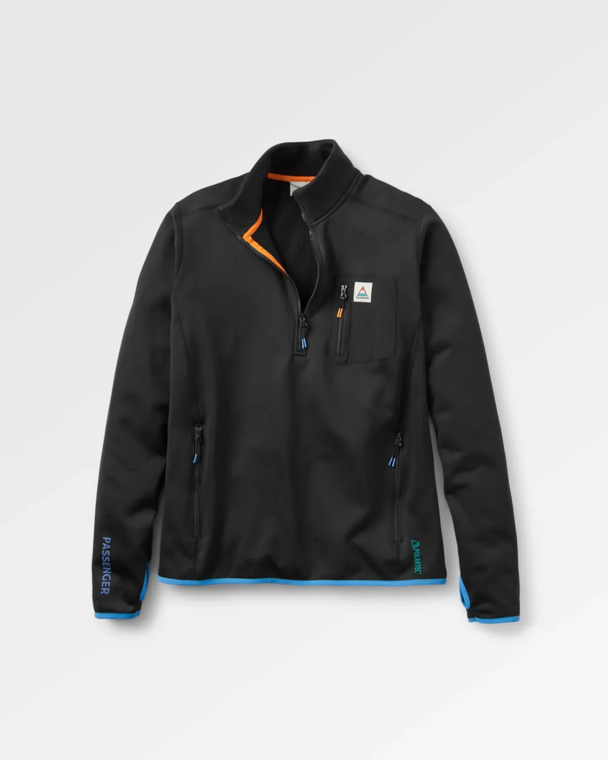 Fleece|Outdoor Active|Passenger Men's Solitude Recycled Polartec® Fleece Pullover - Black