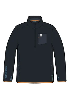 Fleece|Outdoor Active|Passenger Men's Solitude Recycled Polartec® Fleece Pullover - Black