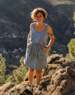 Dresses|Dresses & Skirts|Passenger Mesmorise Organic Cotton Dress - Faded Denim FadedDenim