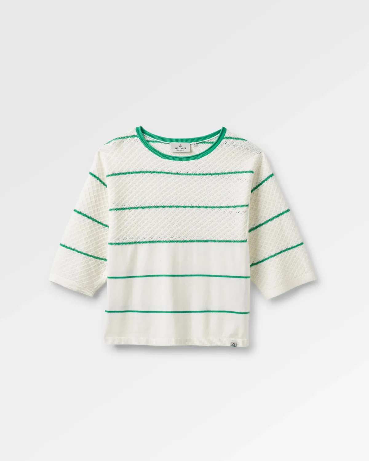 Sweaters|Knitwear|Passenger Migrate Organic Knitted Sweater - Green spruce stripe Greensprucestripe