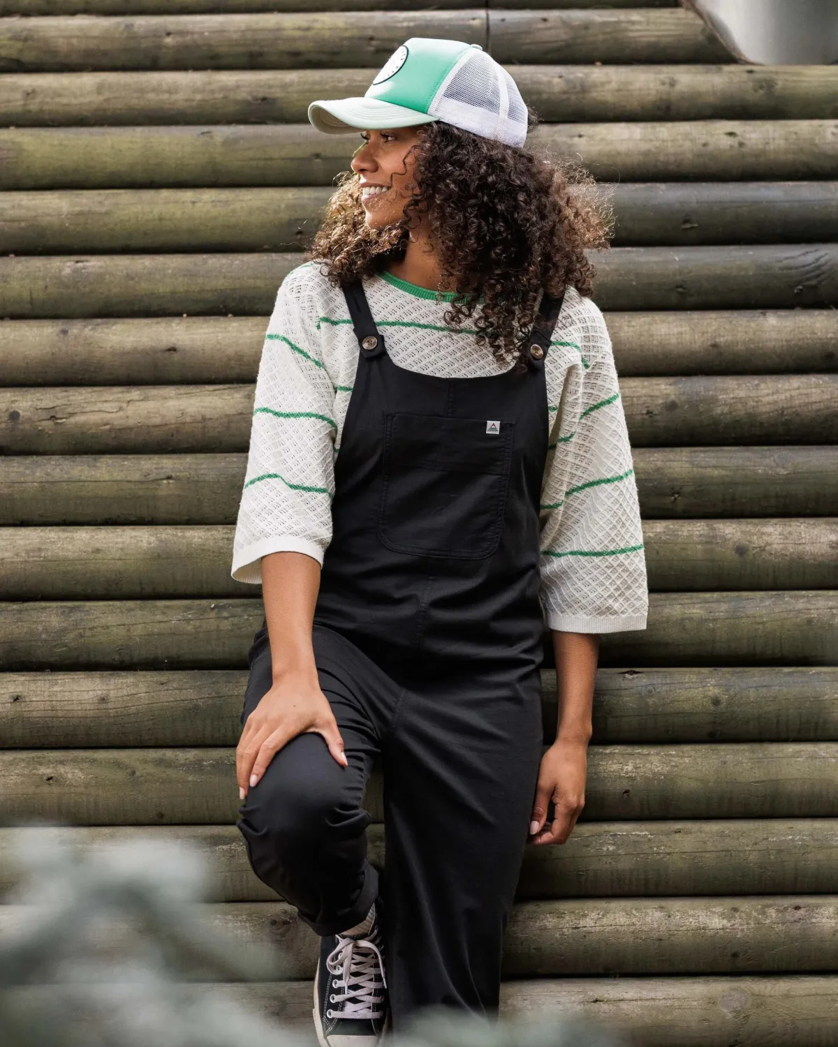 Sweaters|Knitwear|Passenger Migrate Organic Knitted Sweater - Green spruce stripe Greensprucestripe
