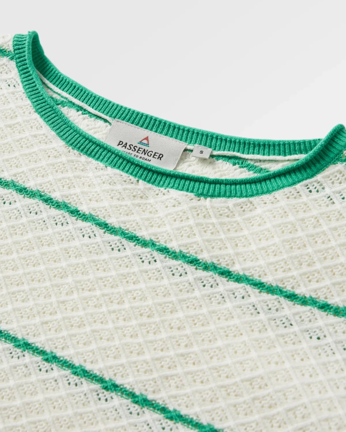 Sweaters|Knitwear|Passenger Migrate Organic Knitted Sweater - Green spruce stripe Greensprucestripe