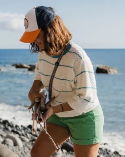 Knitwear|Sweaters|Passenger Migrate Organic Knitted Sweater - Blue Pool Stripe BluePoolStripe