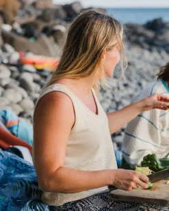 Knitwear|Tank Tops|Passenger Migrate Organic Knitted Tank Top - Oat