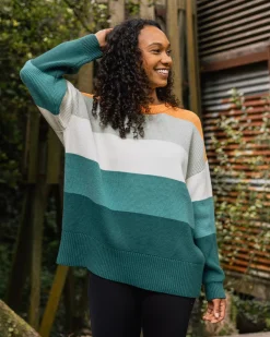 Knitwear|Passenger Moments Oversized Organic Knitted Sweater - Multi Stripe MultiStripe