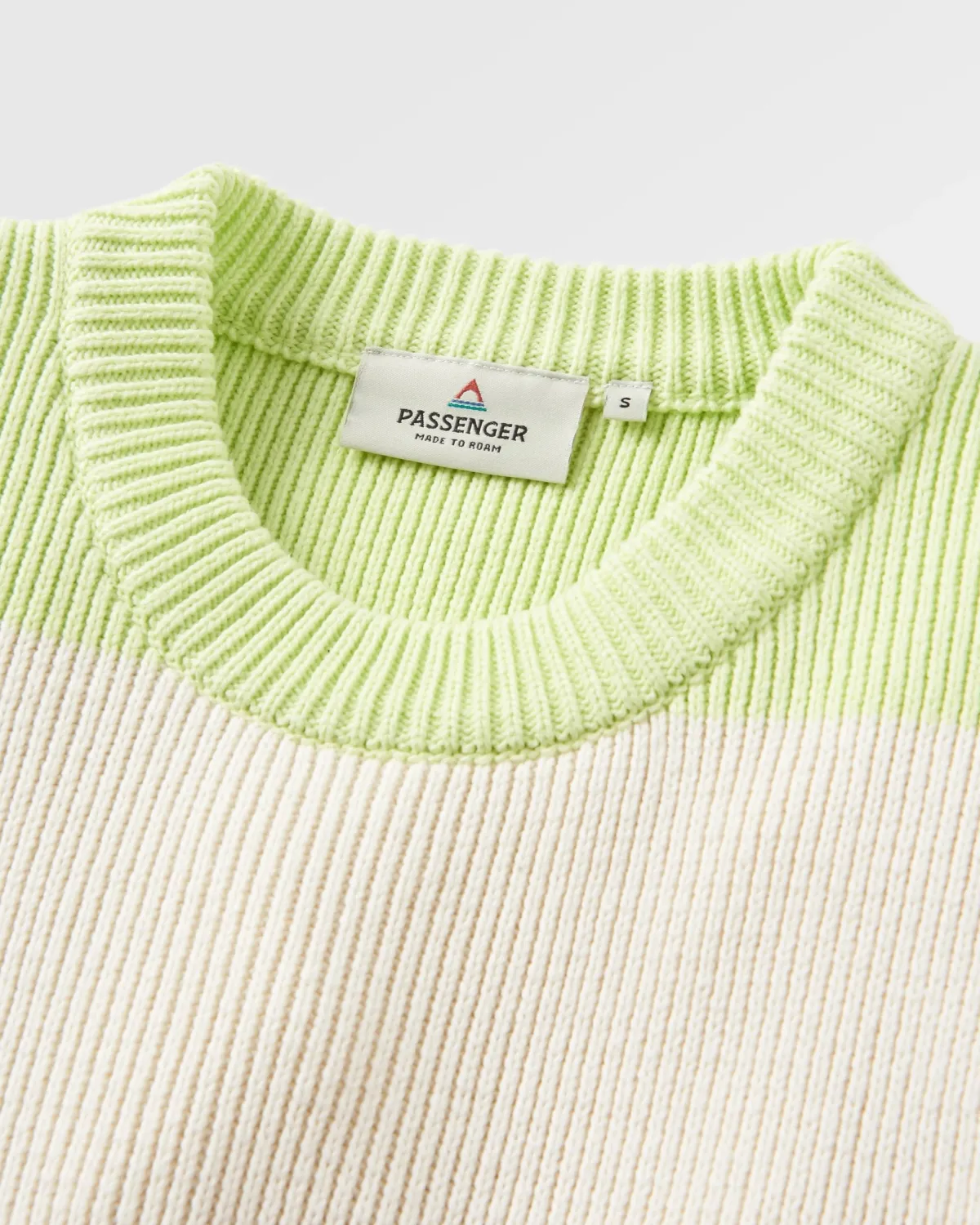 Knitwear|Passenger Moments Oversized Organic Knitted Sweater - Lime Multi Stripe LimeMultiStripe