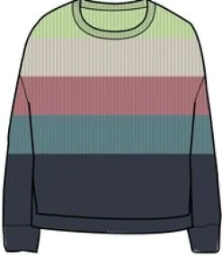 Knitwear|Passenger Moments Oversized Organic Knitted Sweater - Lime Multi Stripe LimeMultiStripe
