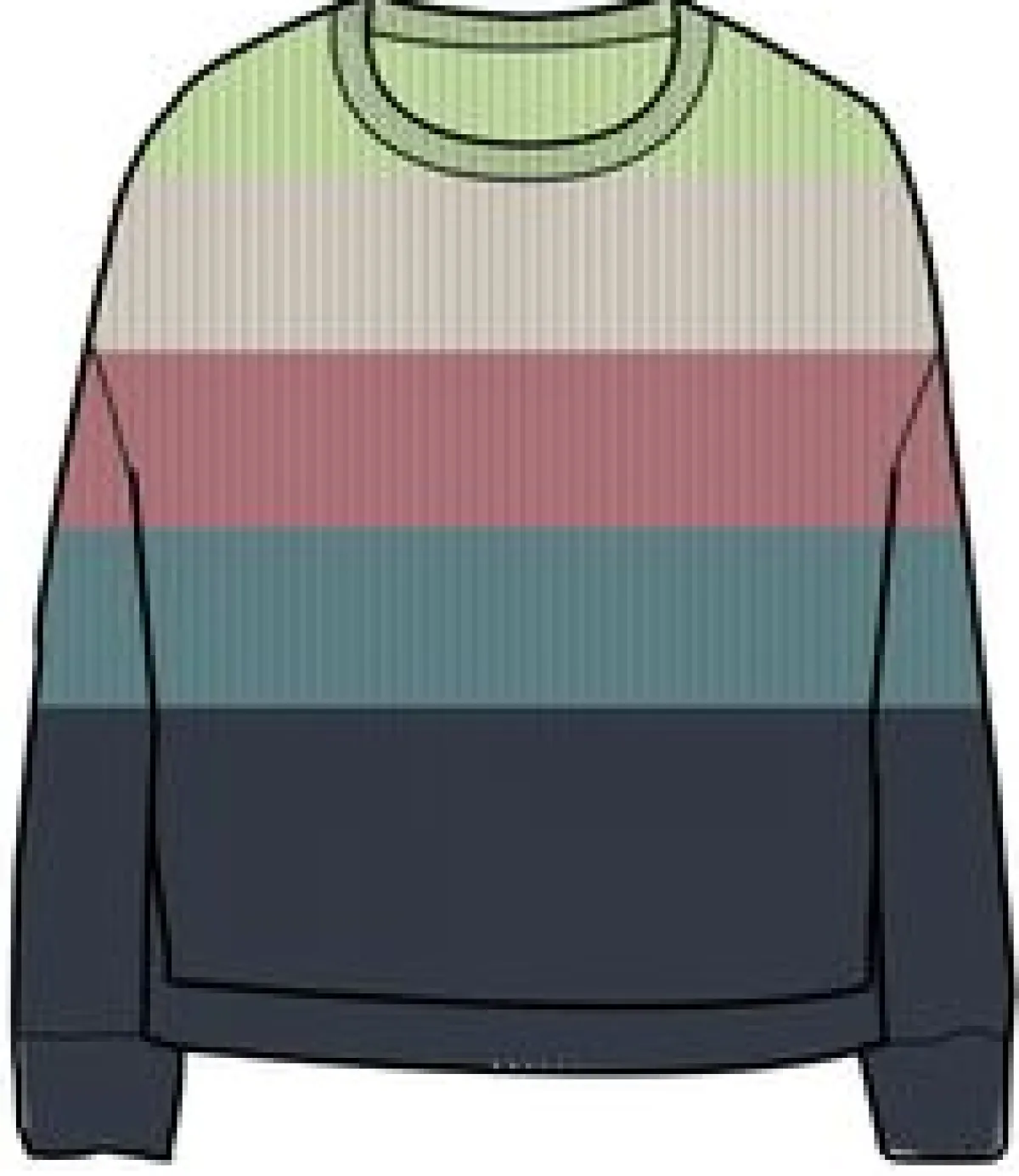 Knitwear|Passenger Moments Oversized Organic Knitted Sweater - Lime Multi Stripe LimeMultiStripe