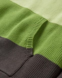 Hoodies|Knitwear|Passenger Moments Oversized Organic Knitted Hoodie - Mustard Yellow Multi Stripe MustardYellowMultiStripe