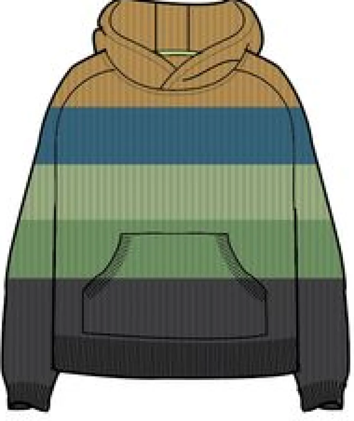 Hoodies|Knitwear|Passenger Moments Oversized Organic Knitted Hoodie - Mustard Yellow Multi Stripe MustardYellowMultiStripe