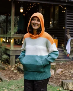 Hoodies|Knitwear|Passenger Moments Oversized Organic Cotton Knitted Hoodie - Multi Stripe MultiStripe