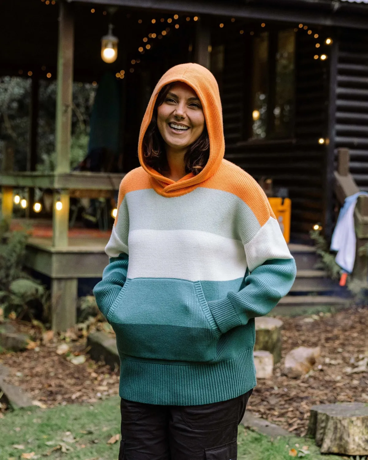 Hoodies|Knitwear|Passenger Moments Oversized Organic Cotton Knitted Hoodie - Multi Stripe MultiStripe