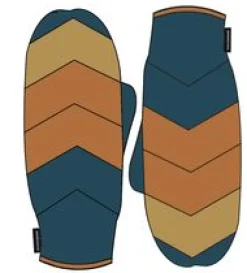 Gloves|Passenger Moonlight Mittens - Tidal Blue Orange Multi TidalBlueOrangeMulti