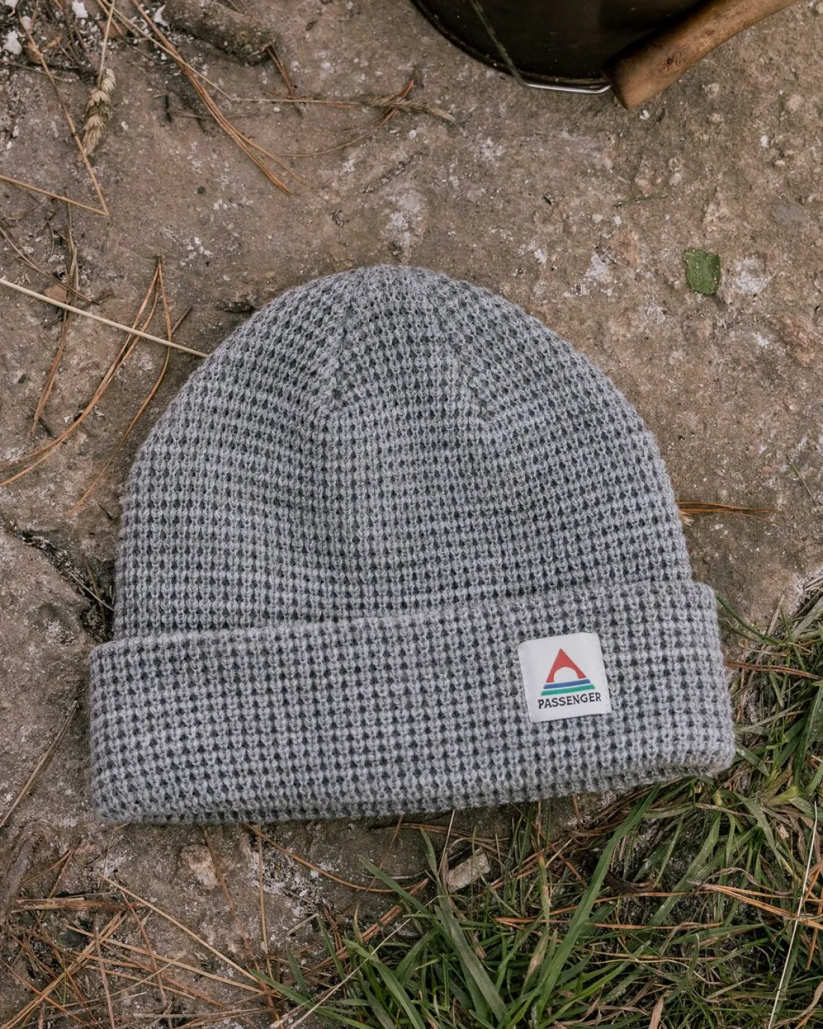 Beanies|Beanies|Passenger Moss Double Layer Recycled Waffle Beanie - Gray Marl GrayMarl