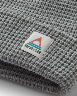 Beanies|Beanies|Passenger Moss Double Layer Recycled Waffle Beanie - Gray Marl GrayMarl
