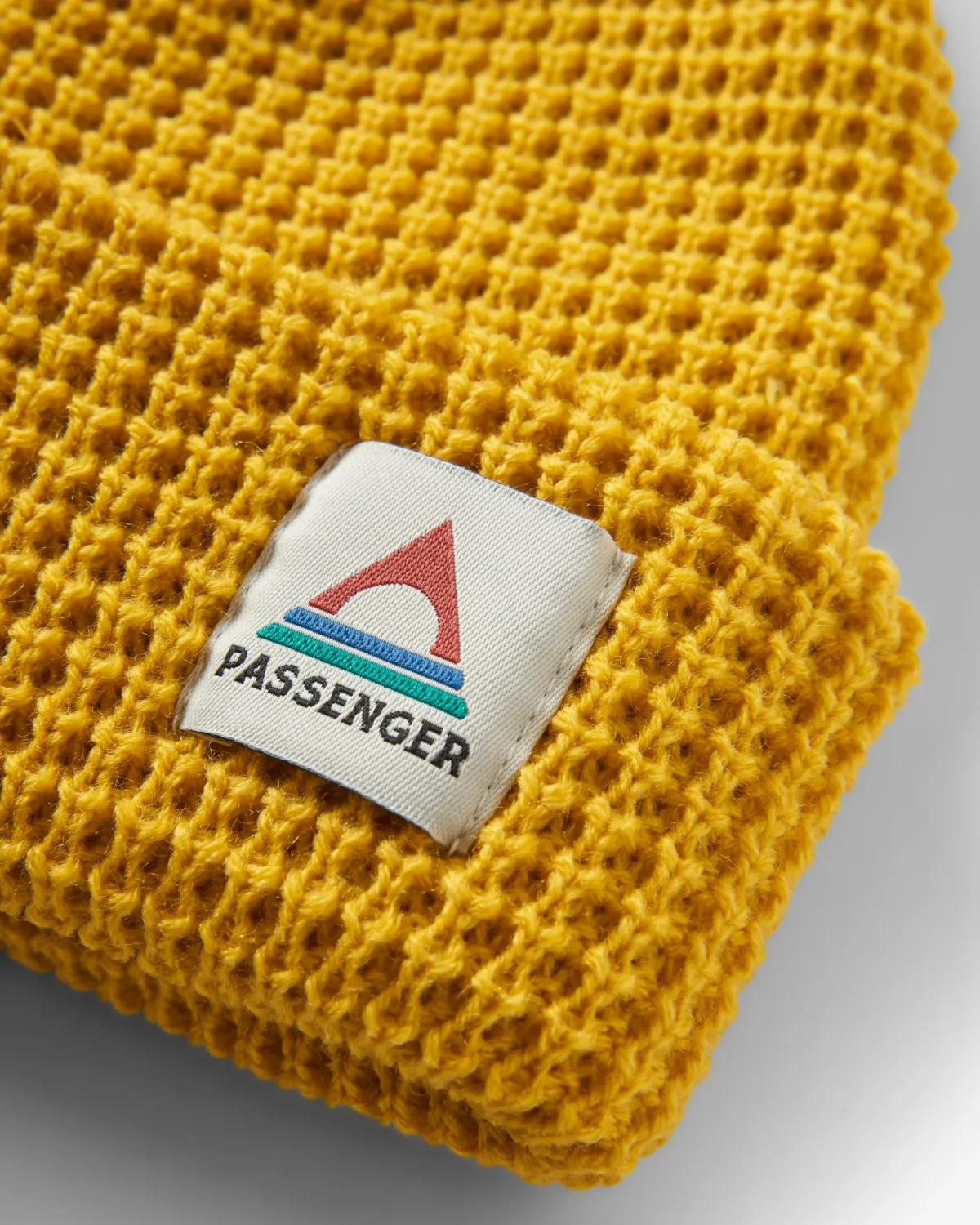 Beanies|Beanies|Passenger Moss Double Layer Recycled Waffle Beanie - Mustard Yellow MustardYellow