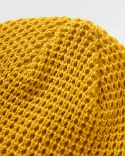 Beanies|Beanies|Passenger Moss Double Layer Recycled Waffle Beanie - Mustard Yellow MustardYellow