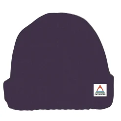 Beanies|Beanies|Passenger Moss Recycled Double Layer Waffle Beanie - Deep Plum DeepPlum